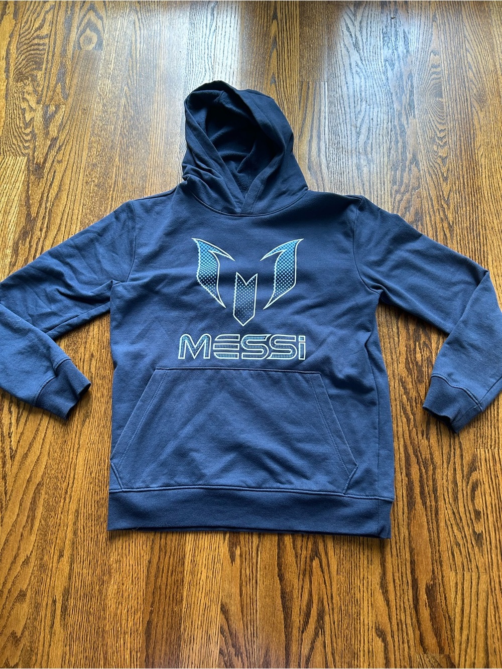 Messi Men's Navy Graphic Pullover Hoodie